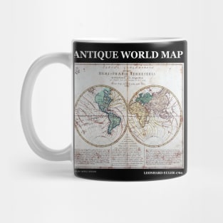 Antique World Map Leonhard Euler 1760 Mug